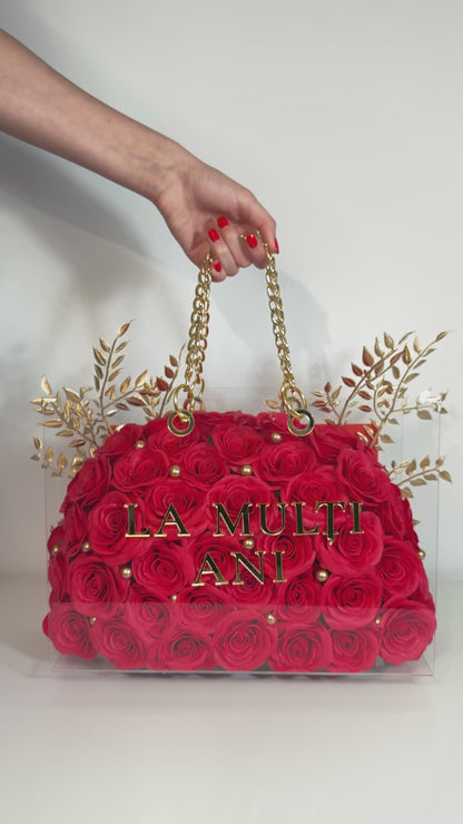 Buchet personalizabil "Secret" cu 51 de trandafiri(de sapun)